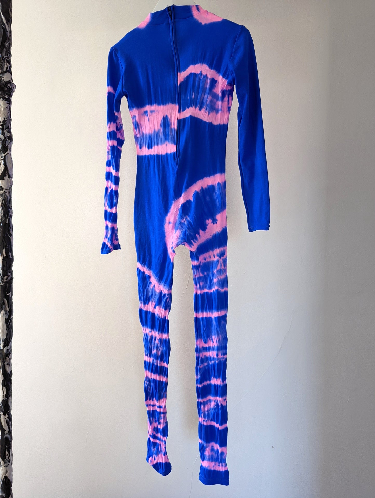 Hand Dyed Catsuit Pink Blue-Celia Calderón Asensio-APOC STORE
