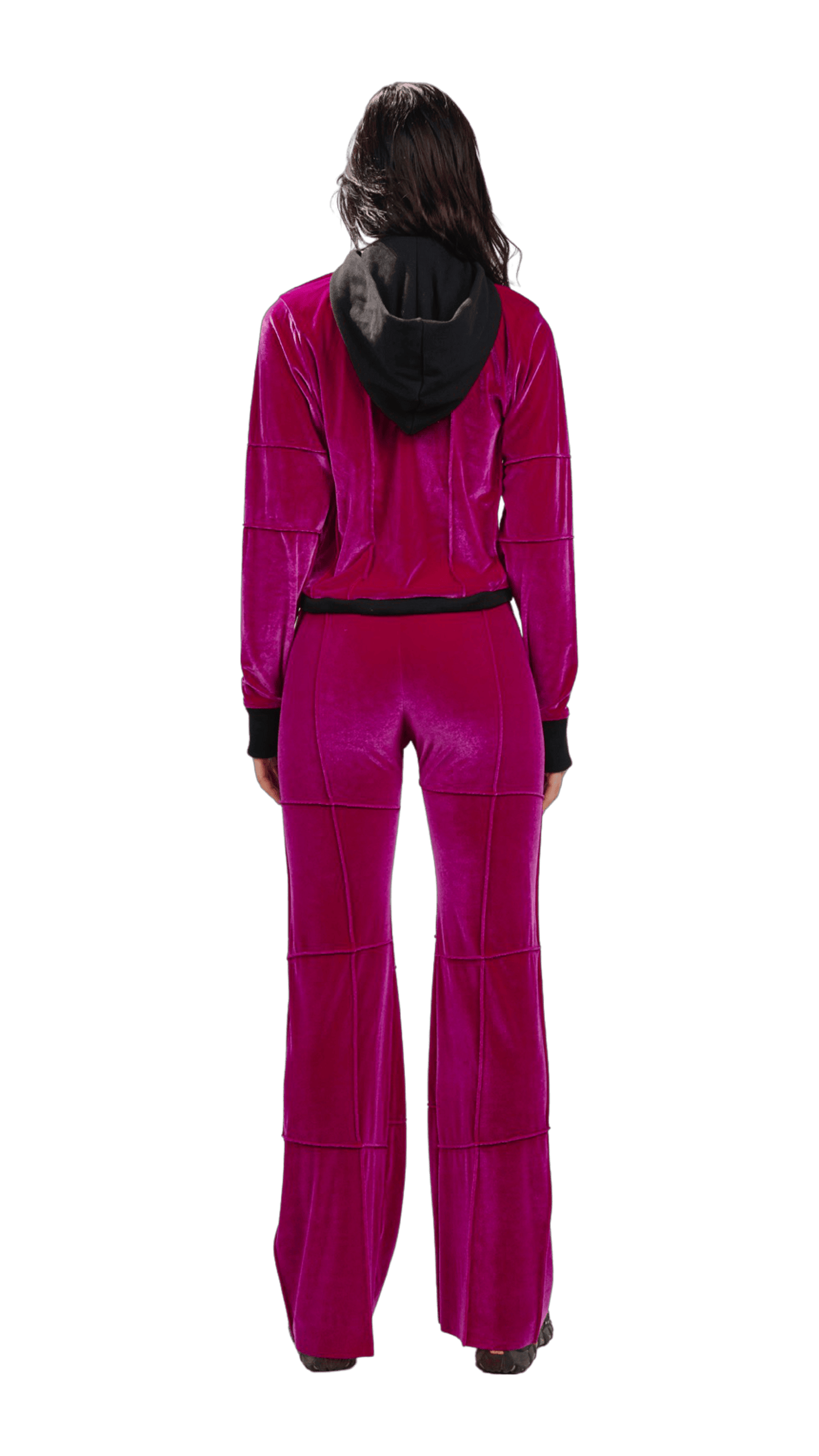 Pink Flare Leg Spider Pants-Karlaidlaw-APOC STORE