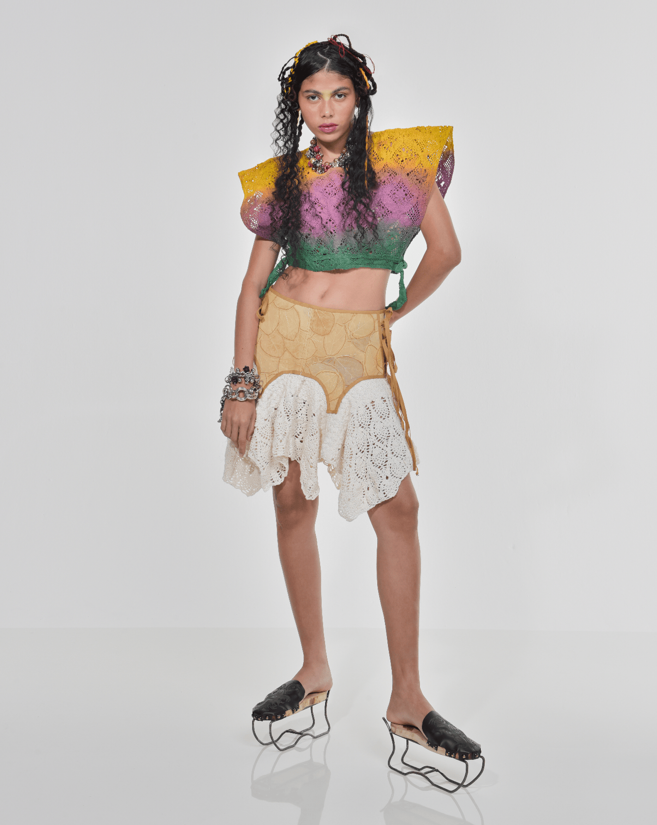 Faeriët 'leaf Crochet Skirt-VEREDAS-APOC STORE