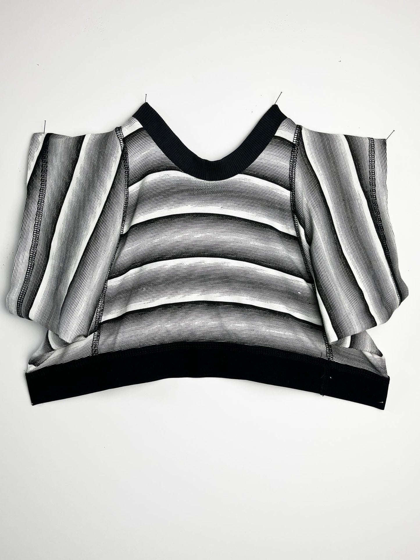 Black & White Micro Stripe Underwear Crop - Top 1 of 1-Pip Paz-Howlett-APOC STORE