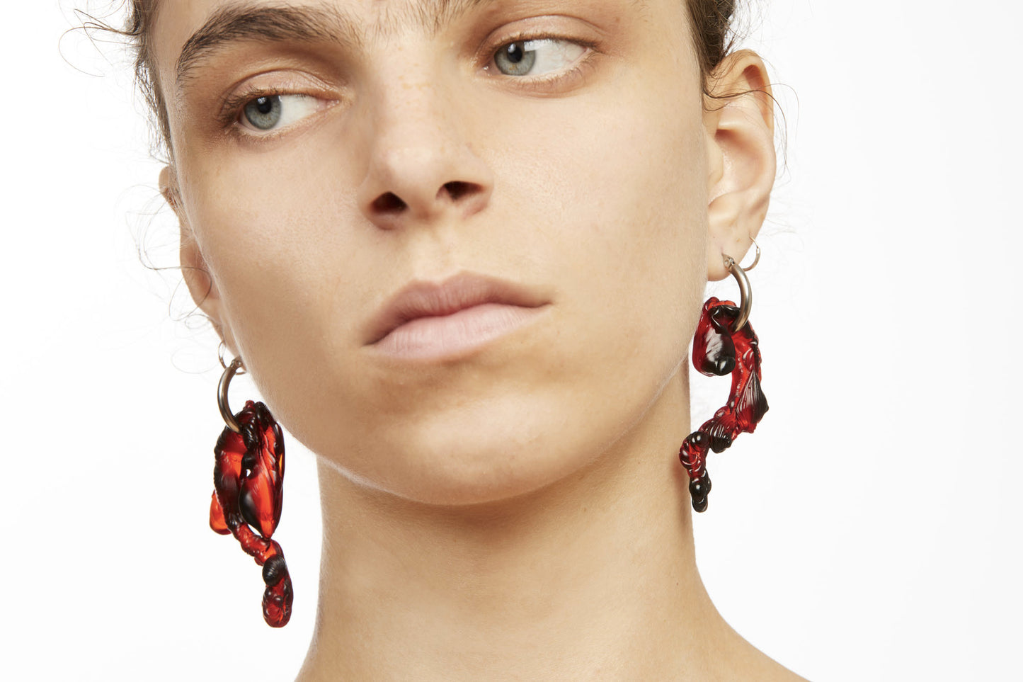 Marble Red Bioresin Hoops-Vanessa Schindler-APOC STORE