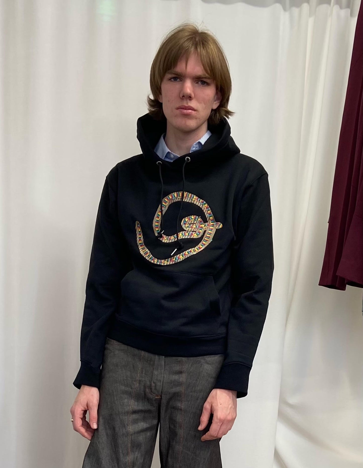 Civilian Black Jersey Hoodie-Lueder x Kkrreeiiss-APOC STORE