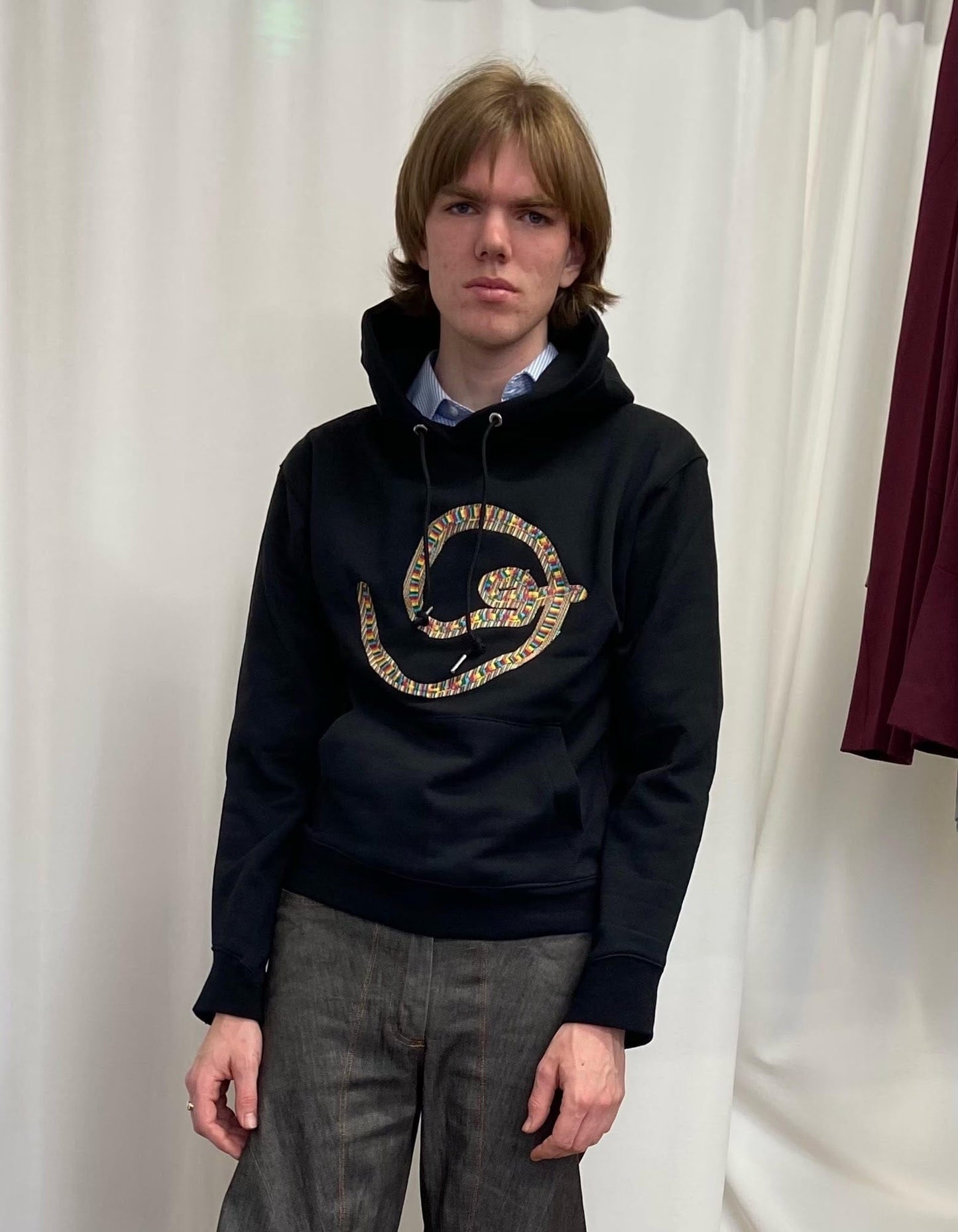 Civilian Black Jersey Hoodie-Lueder x Kkrreeiiss-APOC STORE