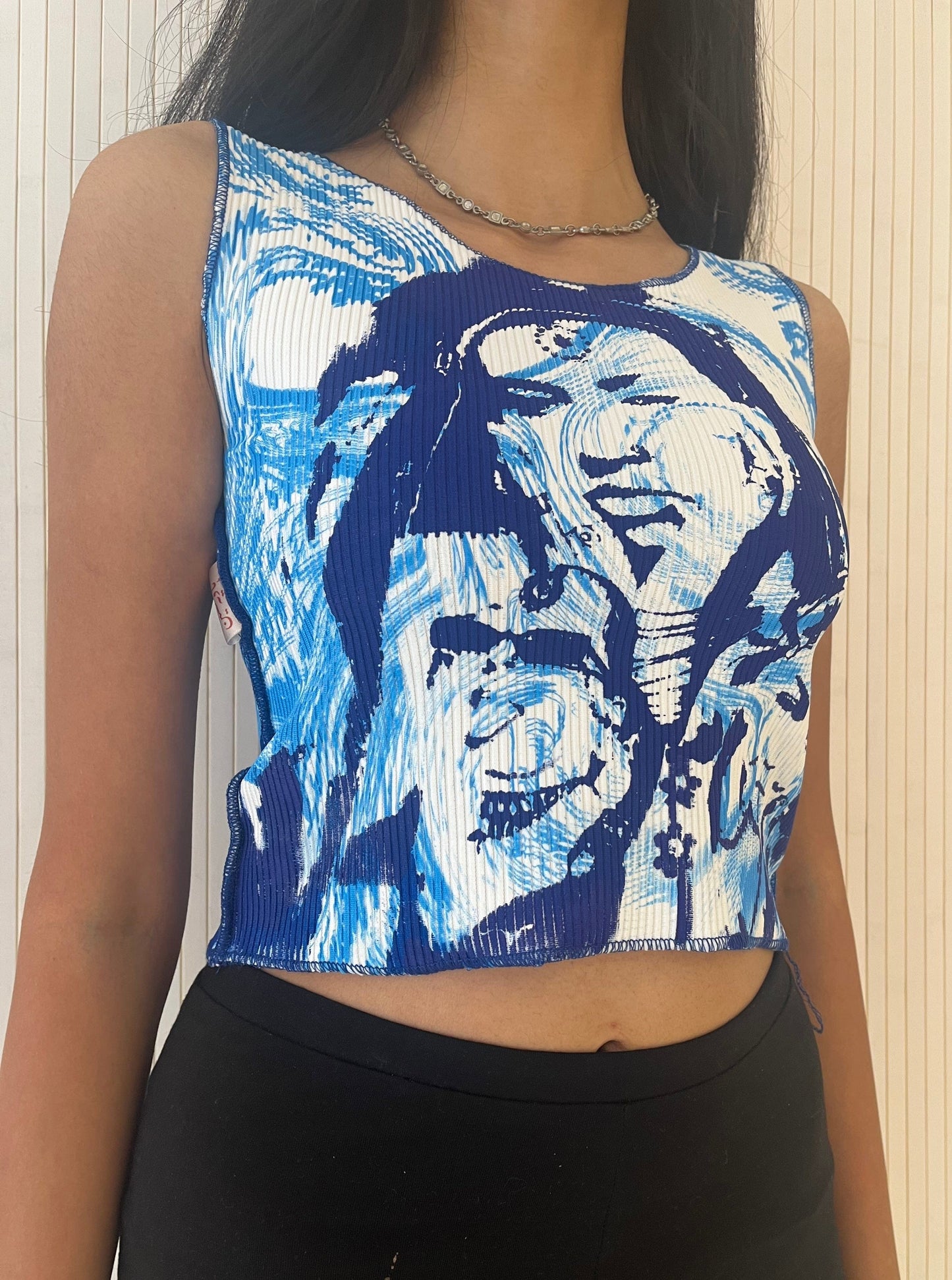 Swirl & My Sisters Blue Vest-Hadiyah Hussain-APOC STORE