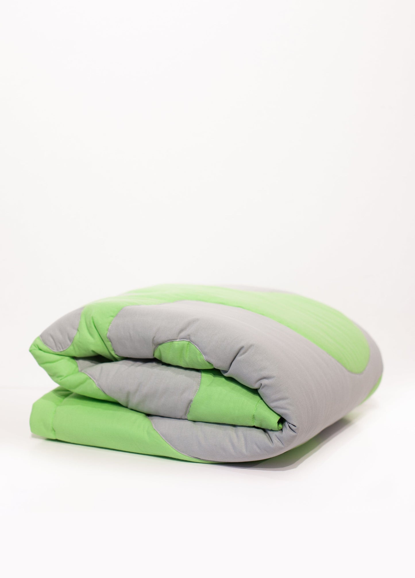 Quilted Blanket Green Grey-Claire Duport-APOC STORE