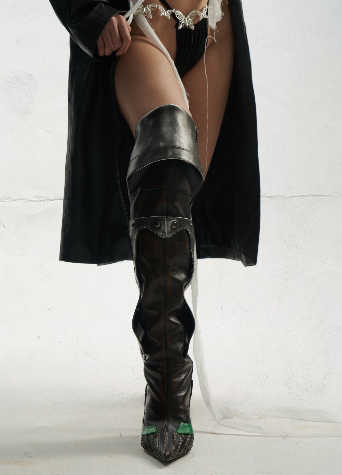 M04 Buckle Moto Heeled Boots-YINGLIN-APOC STORE