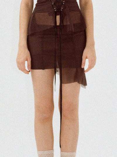 Laced mini skirt black-Nastyamasha-APOC STORE