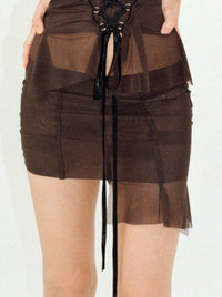 Laced mini skirt black-Nastyamasha-APOC STORE