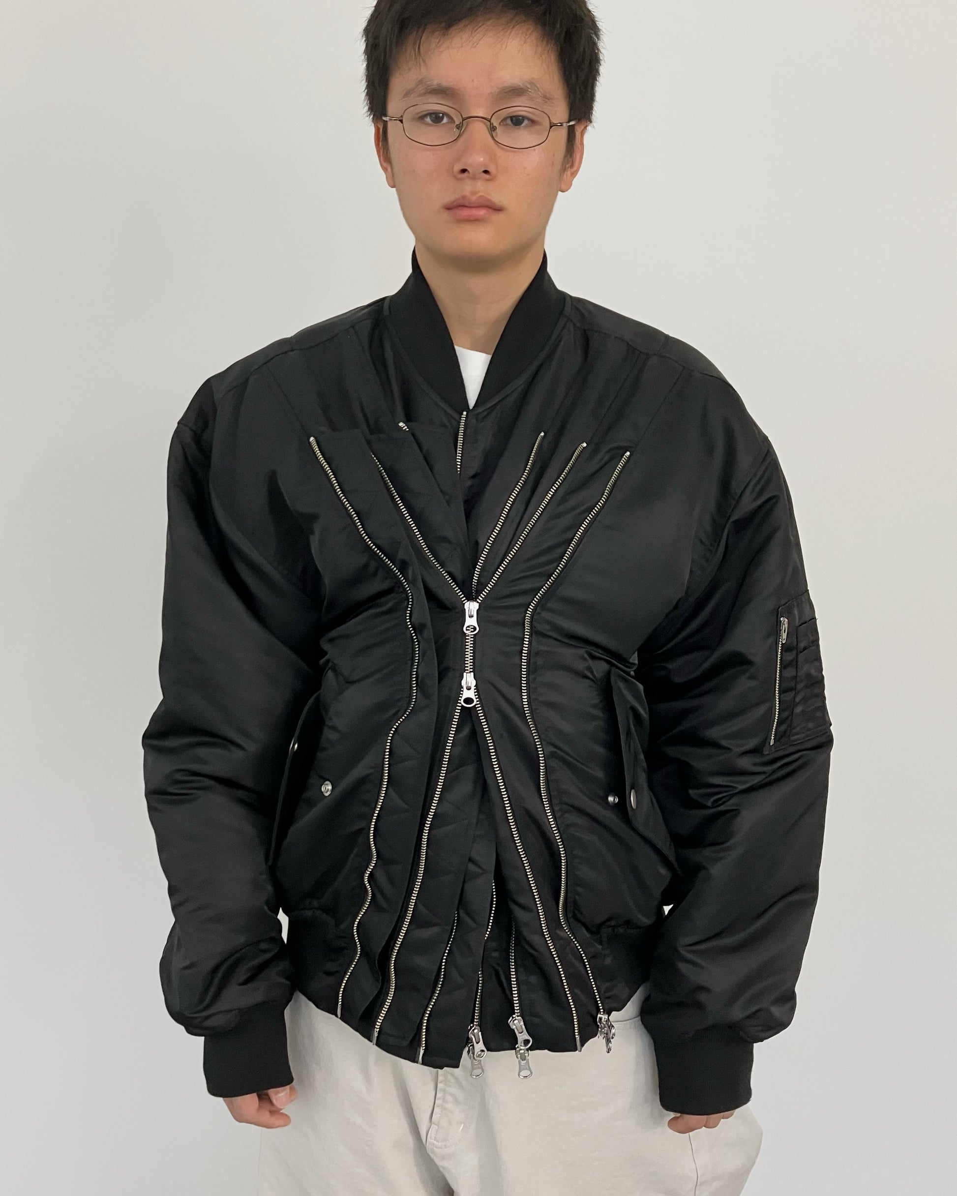 MULTI ZIP MA-1 BLACK-EGNARTS-APOC STORE
