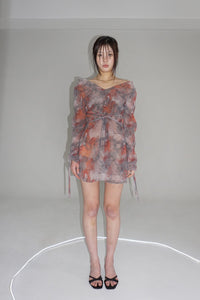 sheer smocking dress-Lalameemee-APOC STORE
