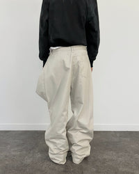 SIDE PANEL LAYERED PANTS LIGHT GRAY-EGNARTS-APOC STORE