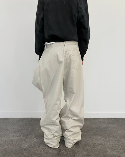 SIDE PANEL LAYERED PANTS LIGHT GRAY-EGNARTS-APOC STORE