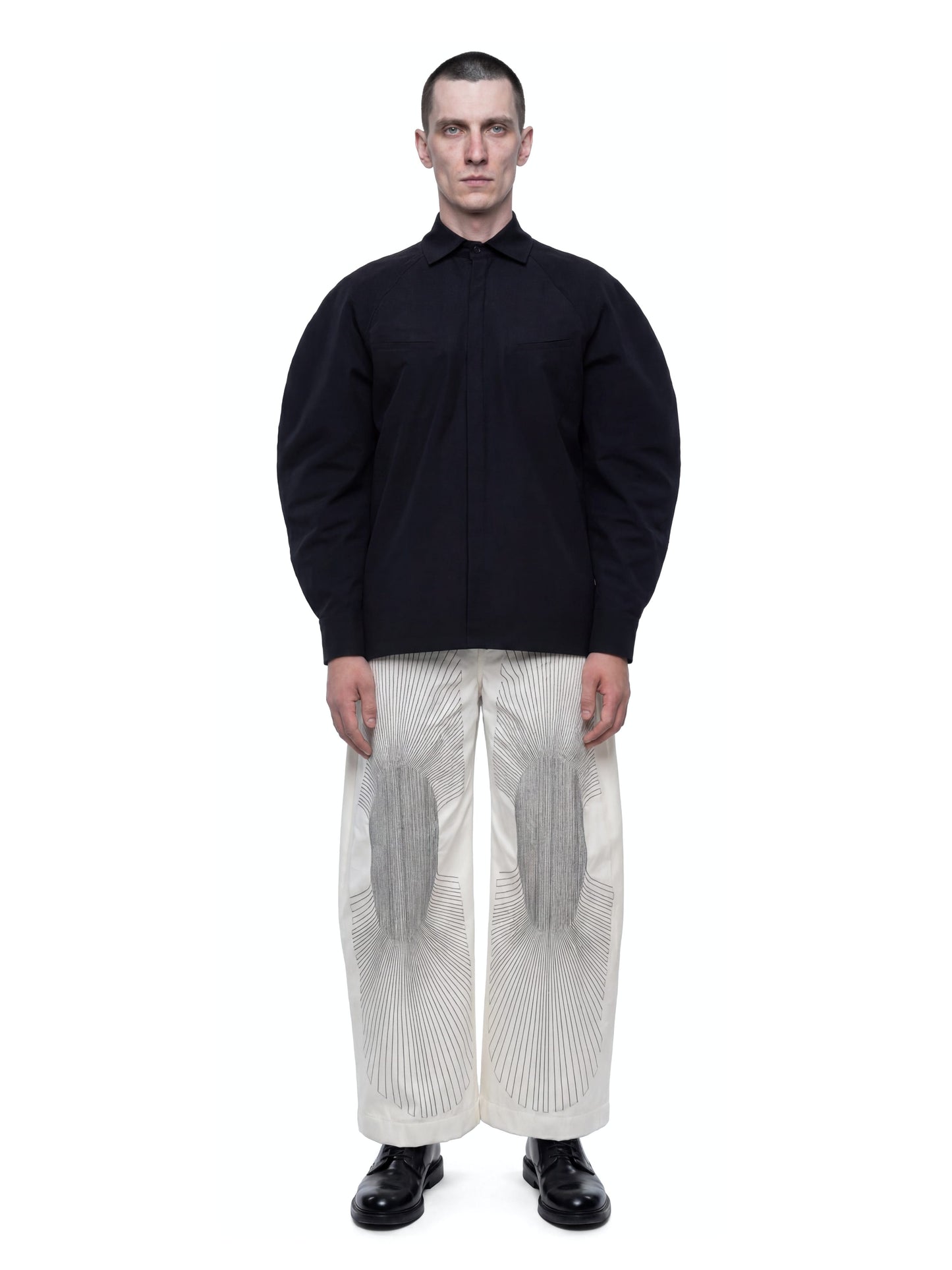 Wide Leg Embroidered Trousers-harri-APOC STORE