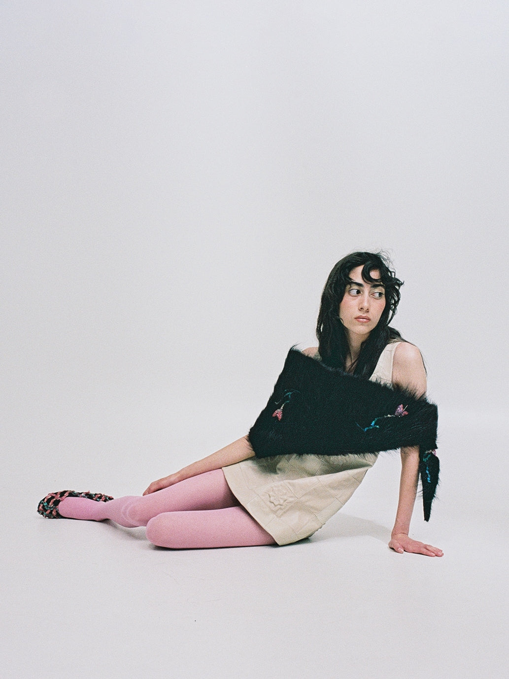 Mini Dress with Squares-Nensi Avetisian-APOC STORE