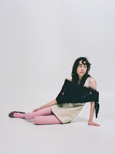 Mini Dress with Squares-Nensi Avetisian-APOC STORE