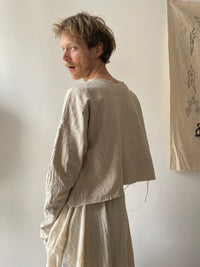 hythe linen top-Snake Divine-APOC STORE