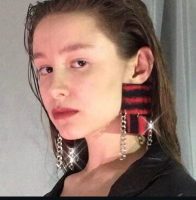 Red LAVA Earrings-Baggira-APOC STORE