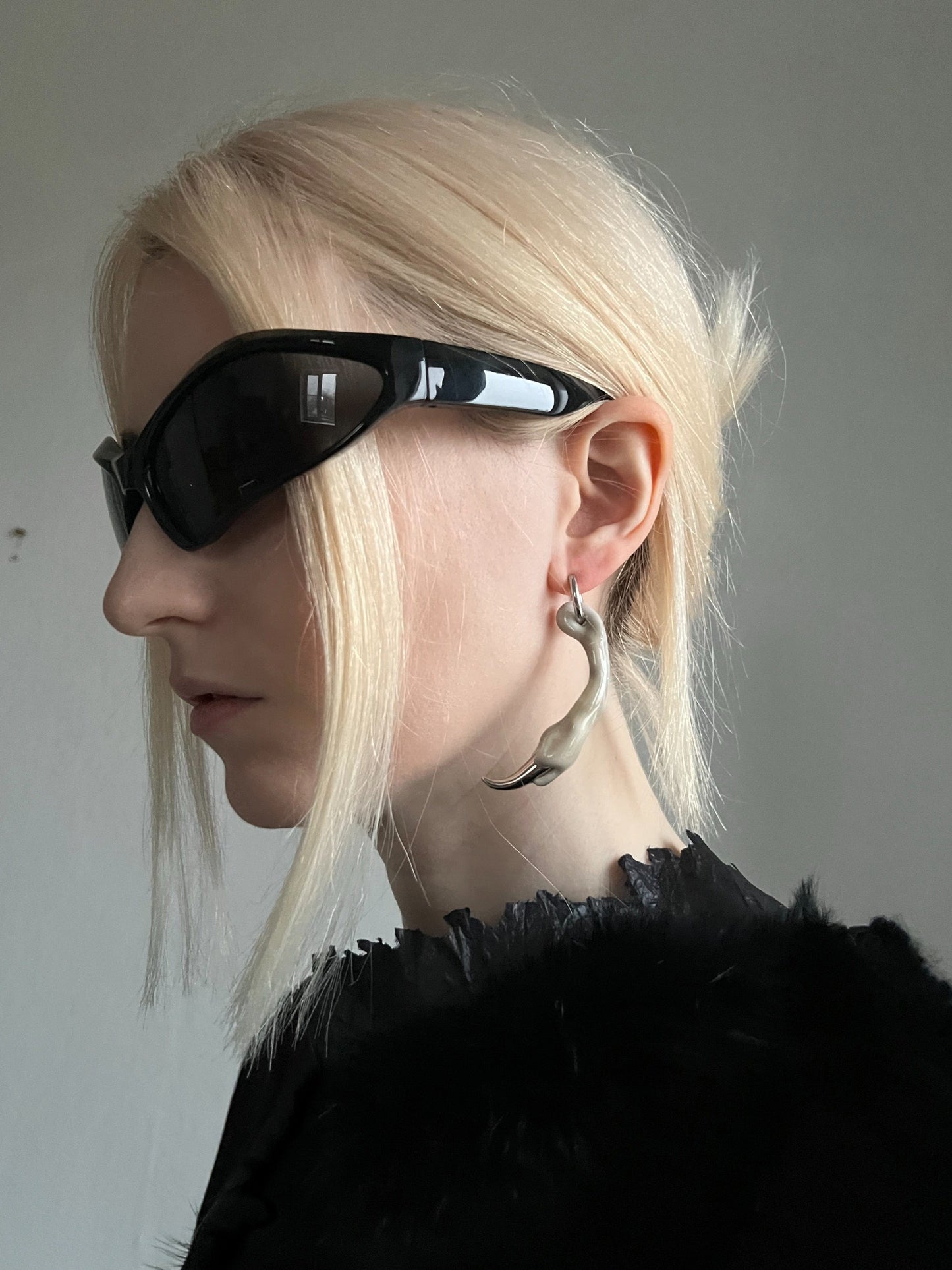 Bone earrings with spikes