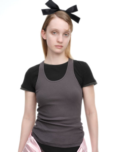 Grey/Black Deconstructed Layer Tee-TRINITE Studio-APOC STORE