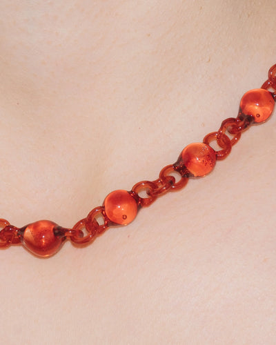Orb Mini Necklace Red-Clara Schweers-APOC STORE