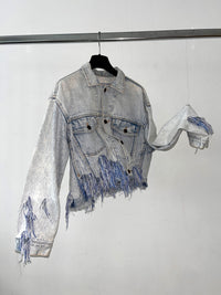 Beaded Jeans Jacket-Lou de Bètoly-APOC STORE