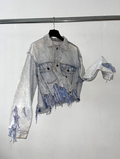 Beaded Jeans Jacket-Lou de Bètoly-APOC STORE