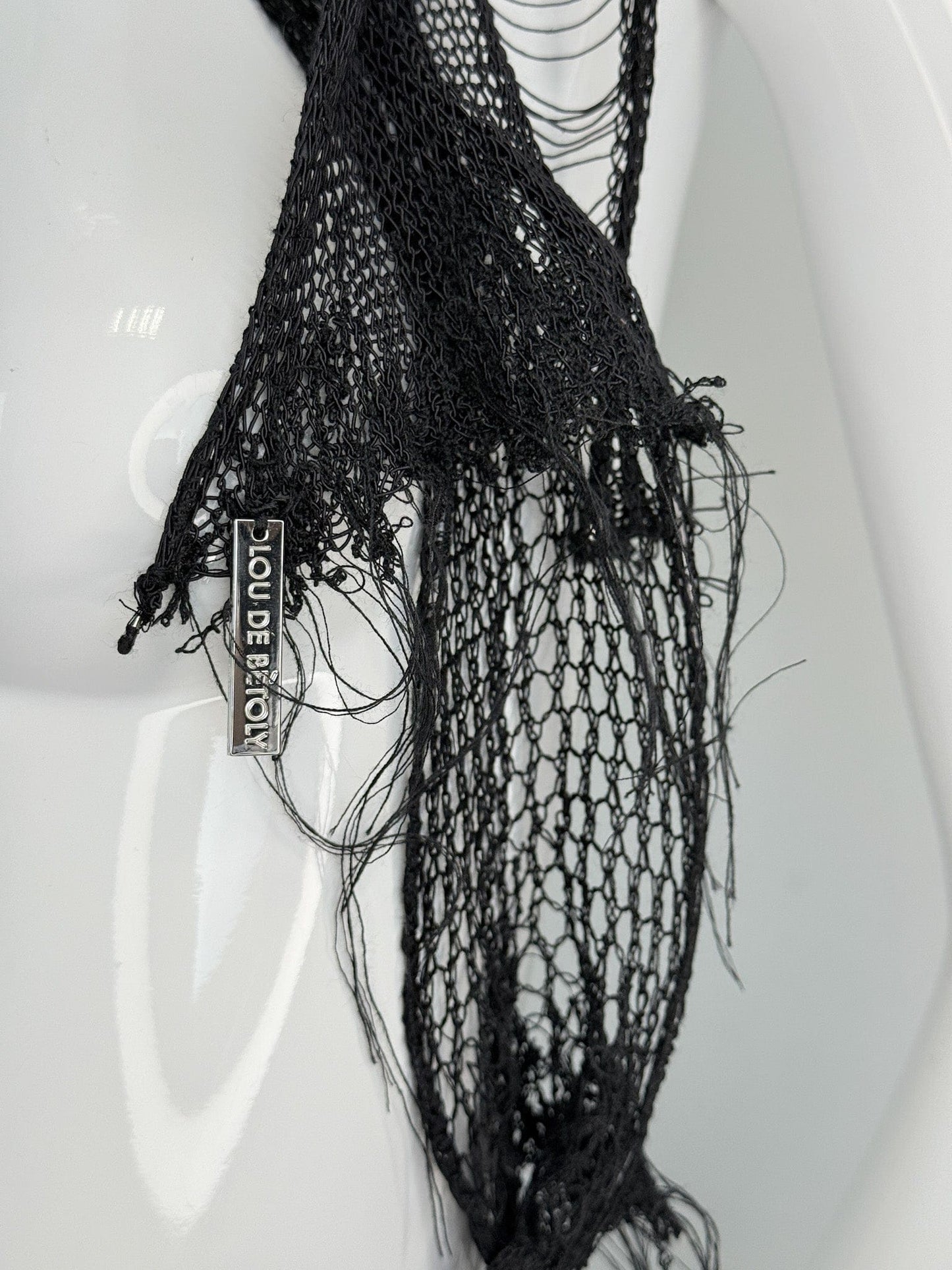 KNITTED BOW CHOKER BLACK-Lou de Bètoly-APOC STORE