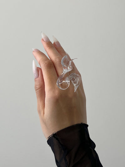 Transparent Flower Ring-WHYNOEN-APOC STORE