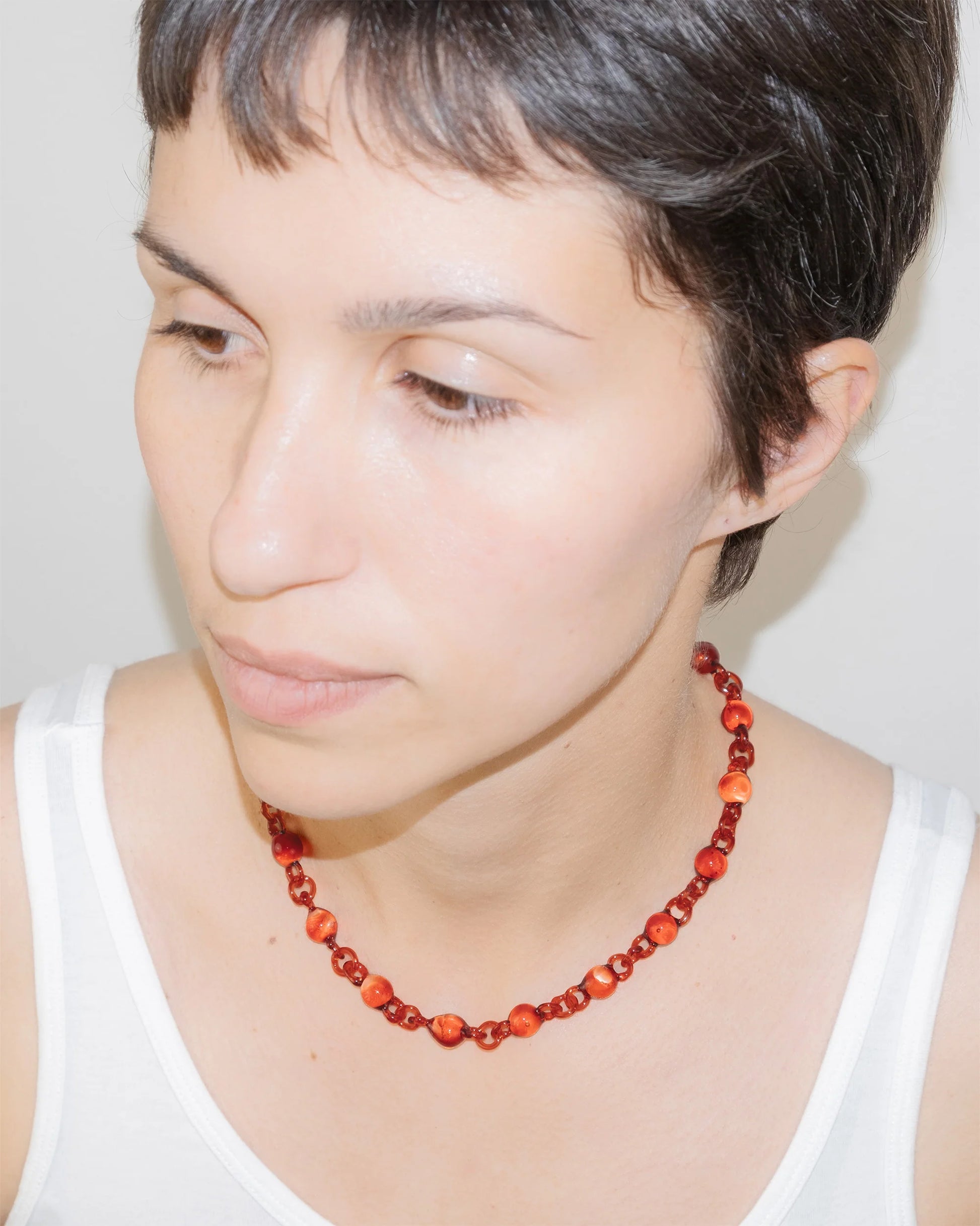Orb Mini Necklace Red-Clara Schweers-APOC STORE