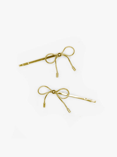 Bow hairpin gold-Marland Backus-APOC STORE