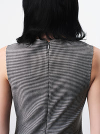 Plaid Tank Panel Deconstructed Top-TRINITE Studio-APOC STORE