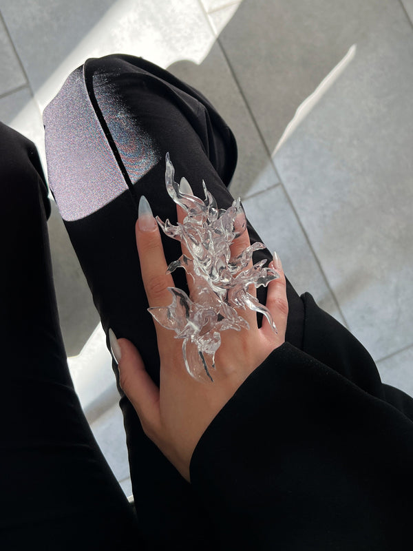 Transparent Coral Ring-WHYNOEN-APOC STORE