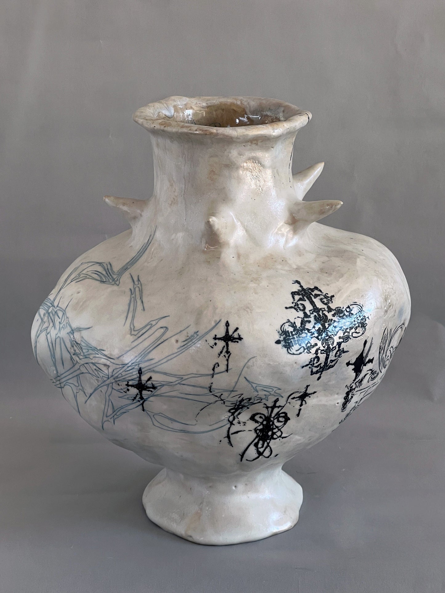 Spiked Pearl Vase-54.43_20.30-APOC STORE