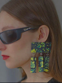 green LAVA earrings-Baggira-APOC STORE