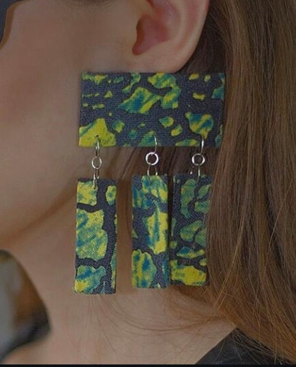 green LAVA earrings-Baggira-APOC STORE