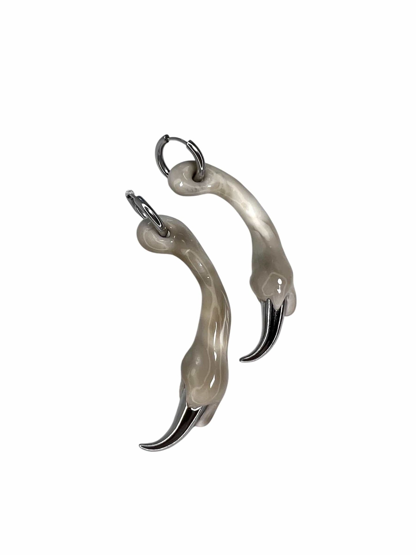 Bone earrings with spikes