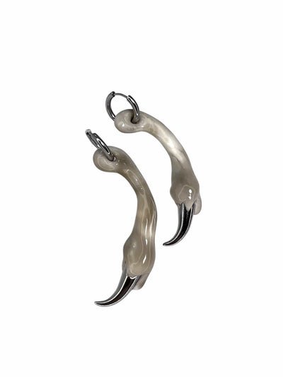 Bone earrings with spikes