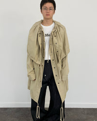 FLAT ADJUSTABLE STRING COAT BEIGE-EGNARTS-APOC STORE