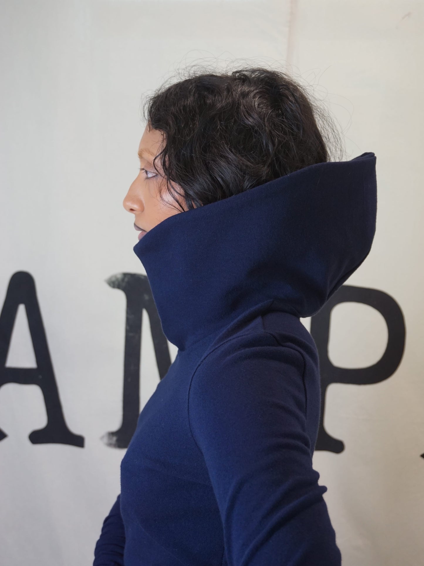GARMENT # 002 HIGH SCULPTURAL COLLAR LONG SLEEVE-SAMPLE GARMENTS-APOC STORE