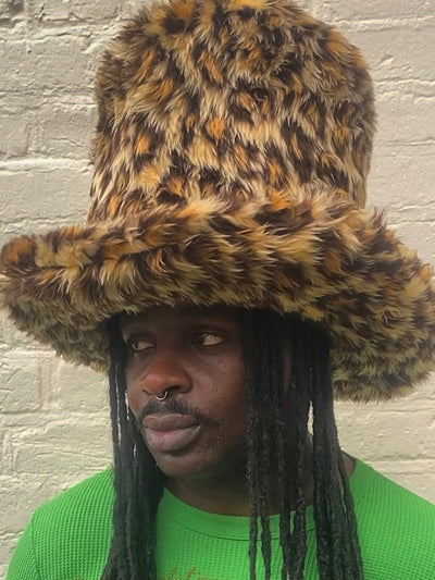 Silly Leopard Fuzz Top Hat-Benny Andallo-APOC STORE