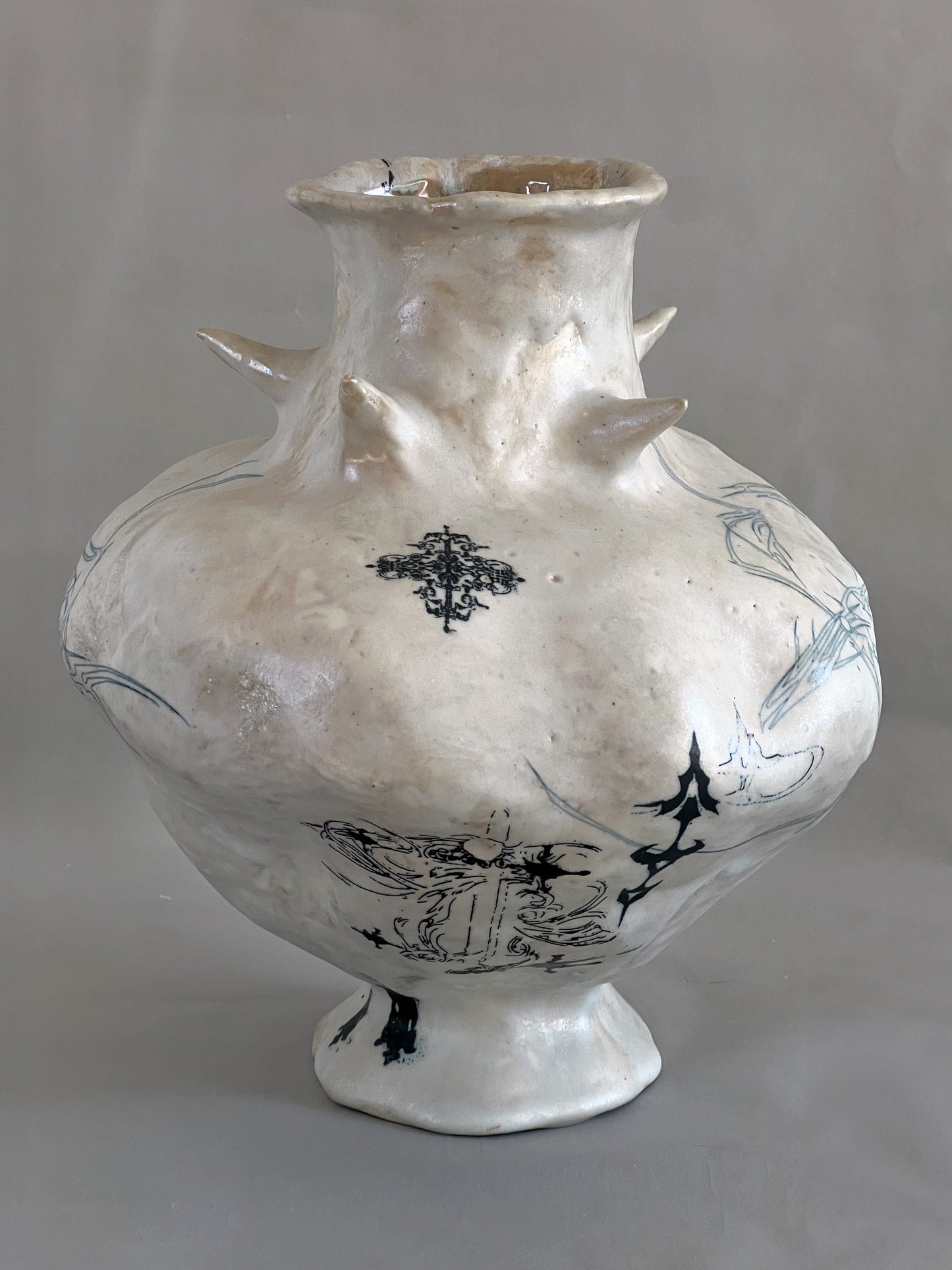 Spiked Pearl Vase-54.43_20.30-APOC STORE