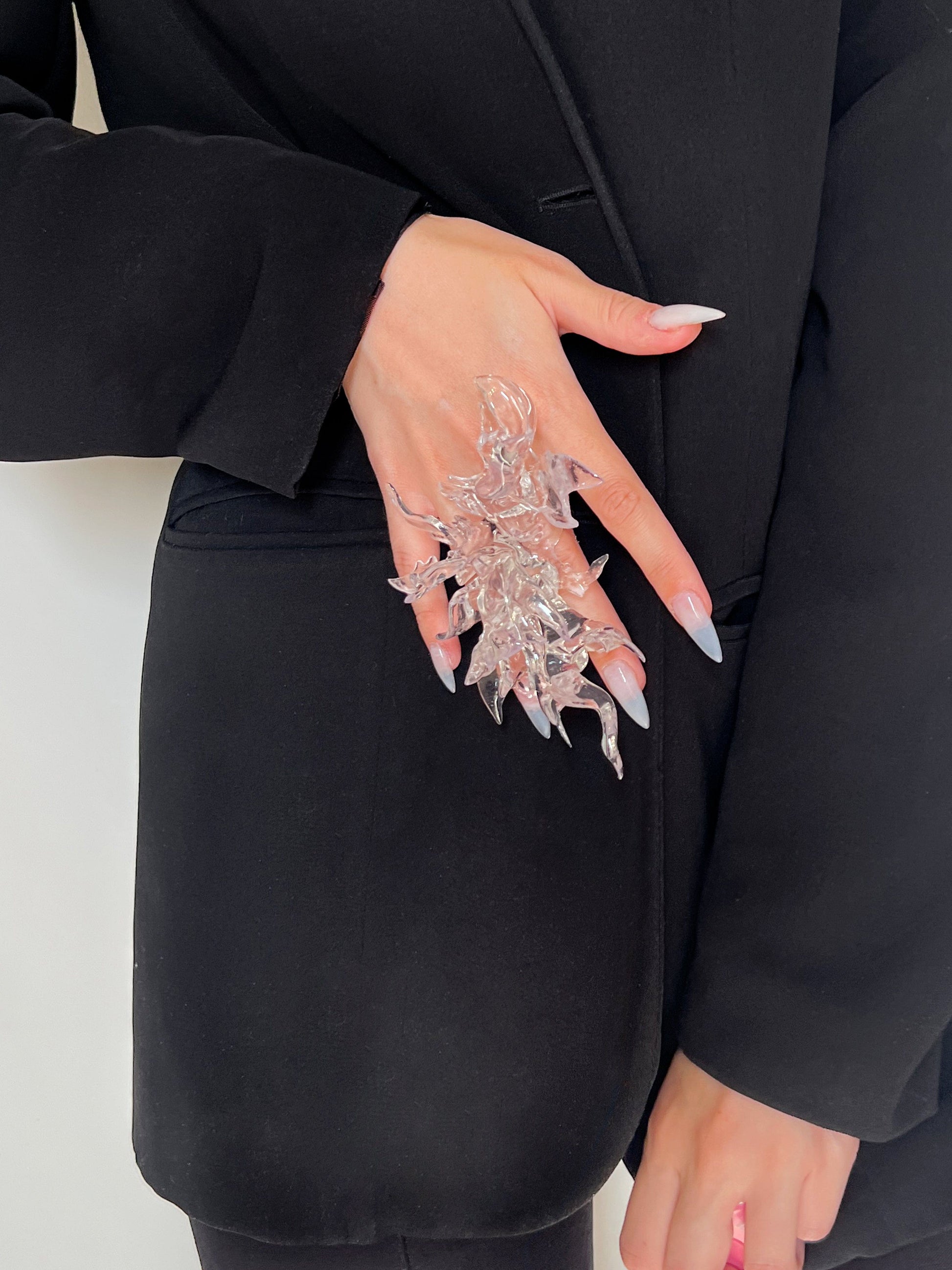 Transparent Coral Ring-WHYNOEN-APOC STORE