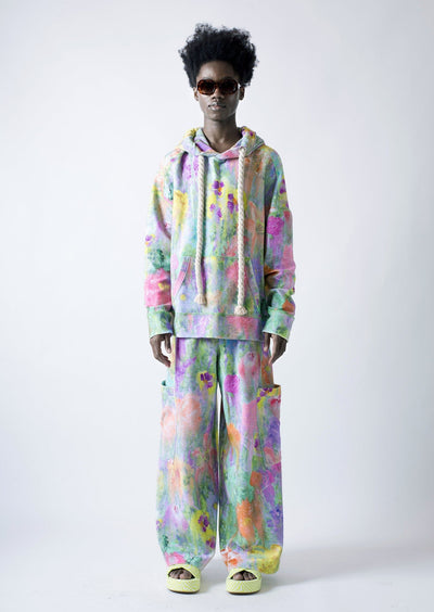 "Nordic garden" french terry baggy joggers-KAWAkEY-APOC STORE