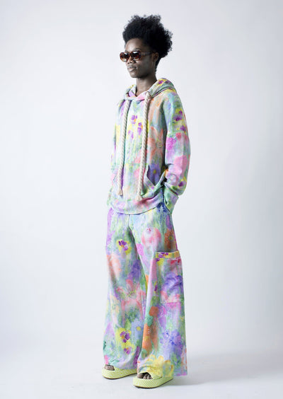 "Nordic garden" french terry baggy joggers-KAWAkEY-APOC STORE