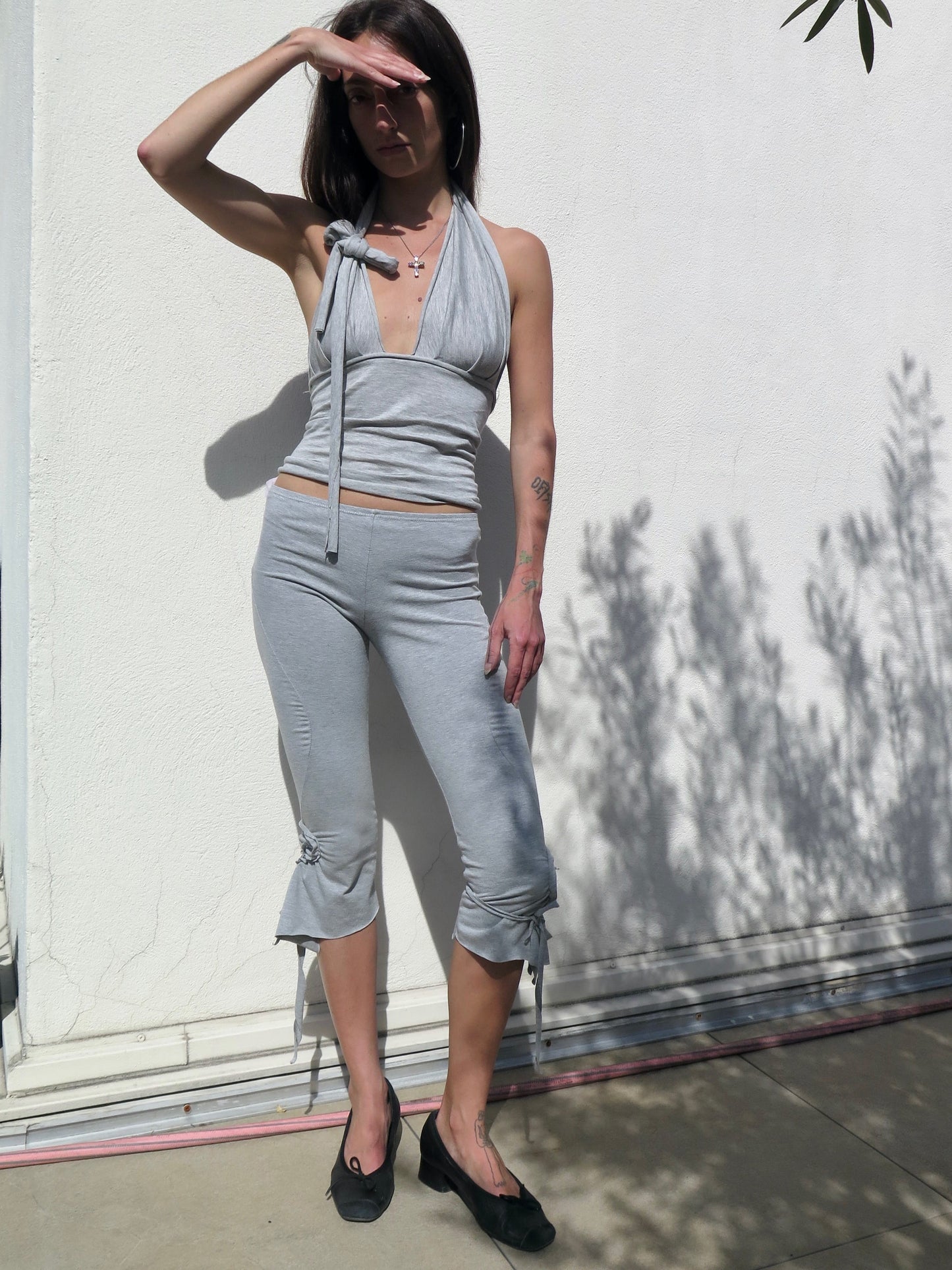 Clarita capri grey-ATH-APOC STORE