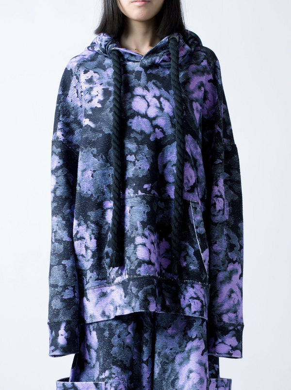 Impressionistic roses" hoodie-KAWAkEY-APOC STORE