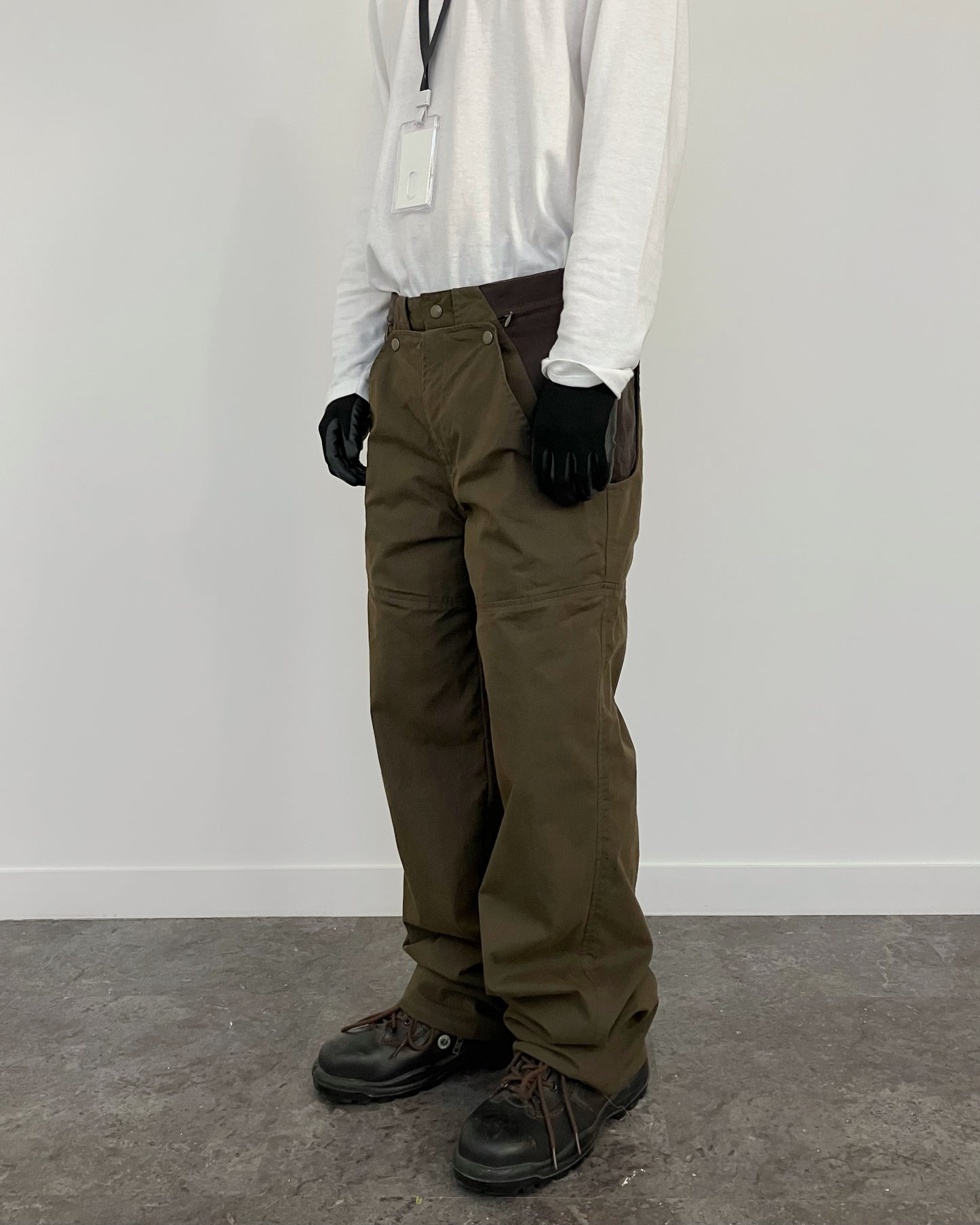 UTILITY ORGANZA POCKET PANTS BROWN-EGNARTS-APOC STORE
