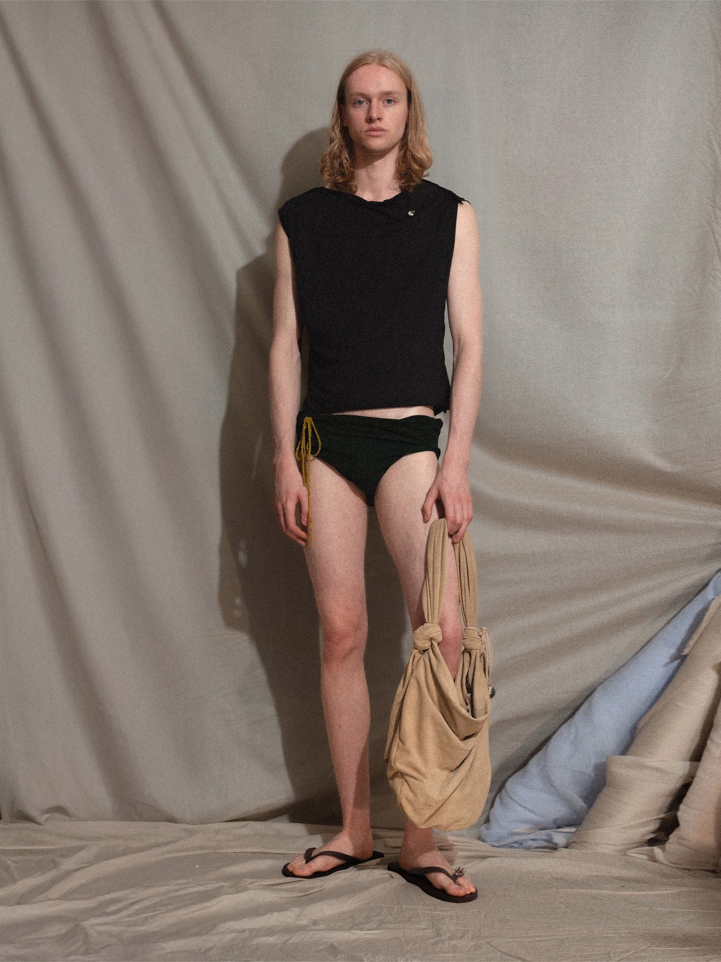 BB Sack in Beige Suede-Pedro Trindade-APOC STORE