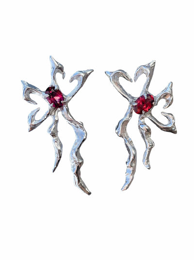 Harmony Earrings Garnet-Moira x Mel-APOC STORE