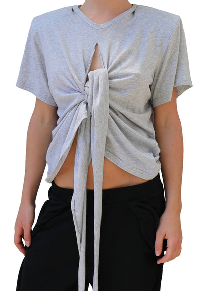 Scrunch T-Shirt - Grey Marle-Karlaidlaw-APOC STORE